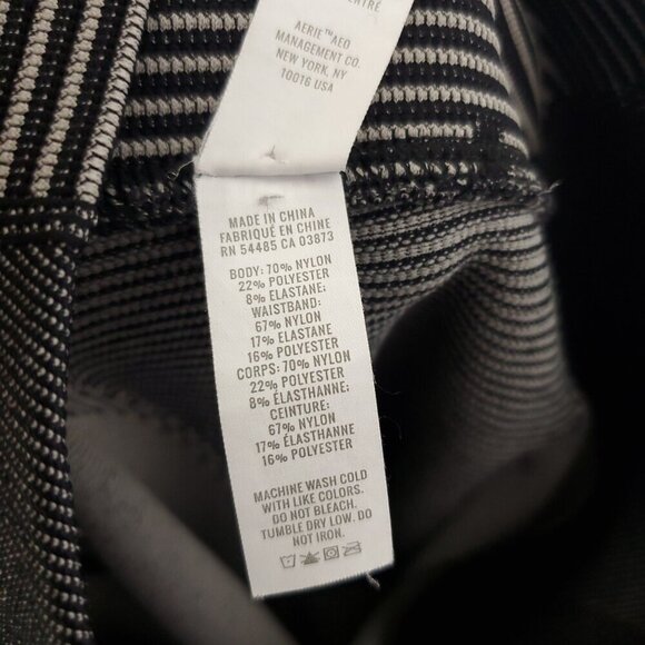 Aerie Pants Womens Offline Leggings Thick Stretchy 7/8 Length Gray Colorblock - Picture 9 of 10